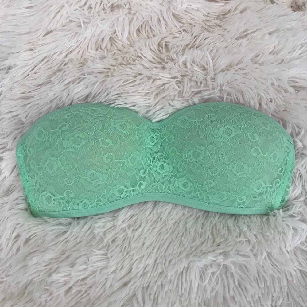 VS PINK Padded Lace Bandeau Bra